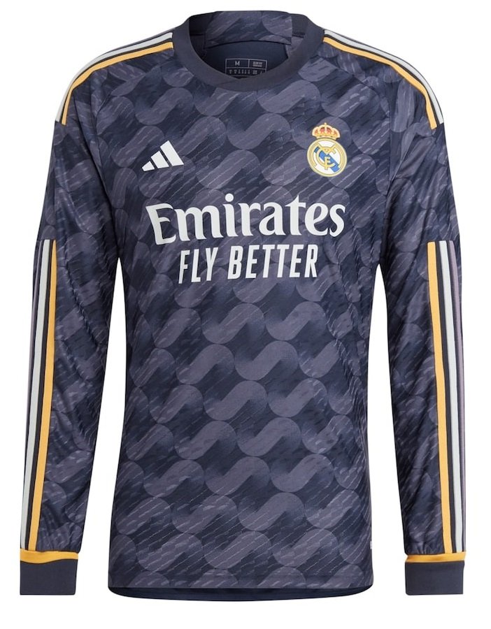 Camisa II Real Madrid 2023 2024 Adidas oficial manga comprida